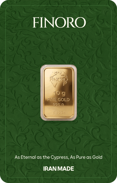 شمش طلای 10 گرمی 24 عیار فینورو