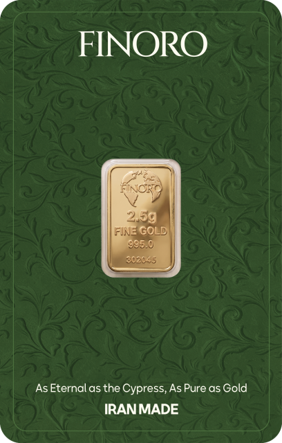 شمش طلای 2.5 گرمی 24 عیار فینورو